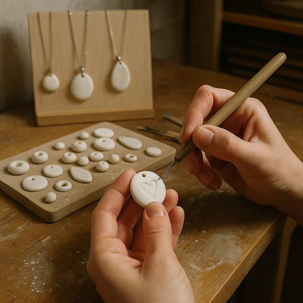 fabrication de bijoux en porcelaine