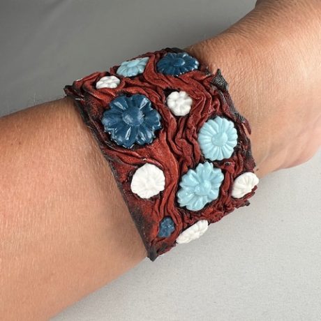 bracelet porcelaine et cuir KEOLA
