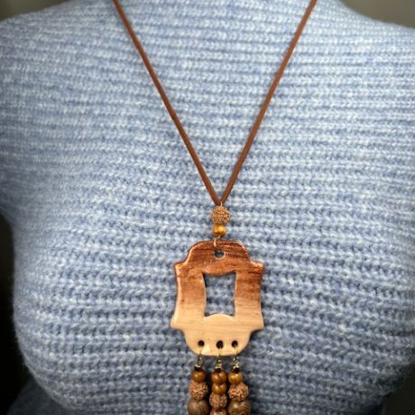 collier porcelaine ethnique cuir TIALONA