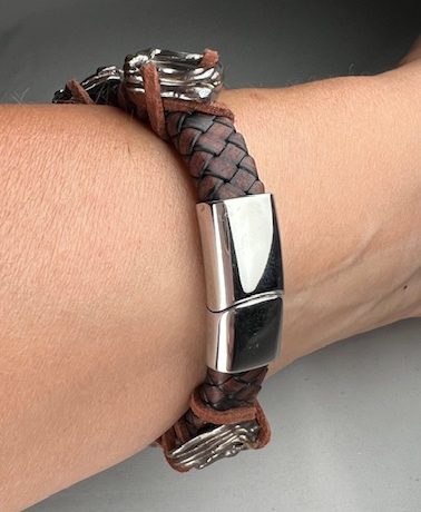 bracelet porcelaine et cuir homme ORATEI