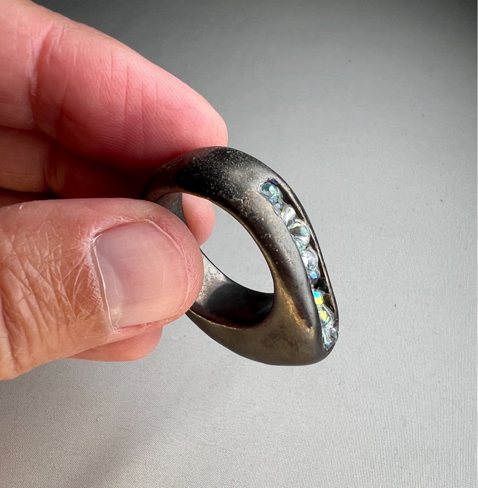 BAGUE POR NOIRE EMAILLE MODULO 3