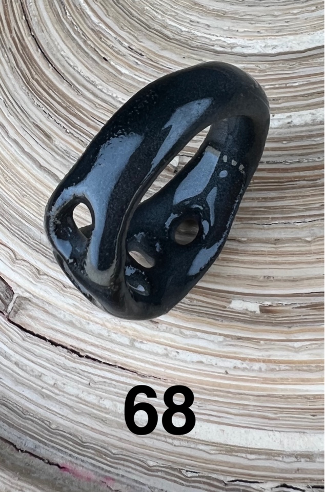 BAGUE POR NOIRE EMAILLE TSUCHI 2