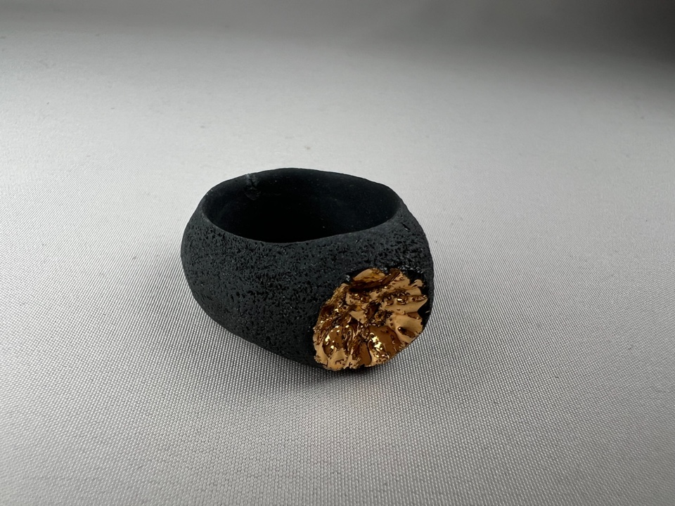 BAGUE POR NOIRE OR 6