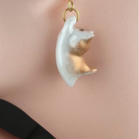 boucles d'oreilles CHATON DORE