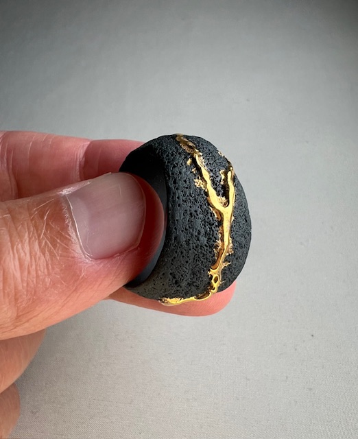 BAGUE NOIRE ET OR IVRESSE CELESTE 3