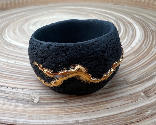 BAGUE NOIRE ET OR IVRESSE CELESTE 5