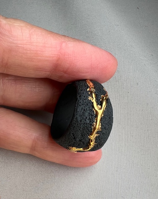 BAGUE NOIRE ET OR IVRESSE CELESTE 6