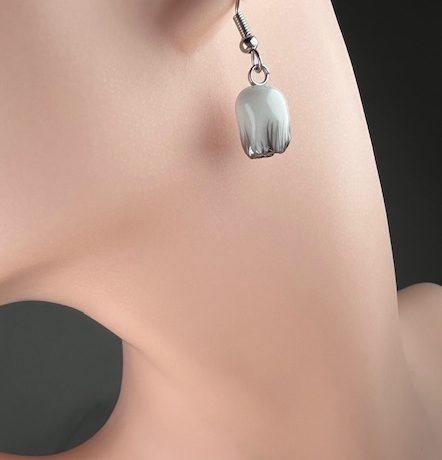 boucles d'oreilles Platine INES