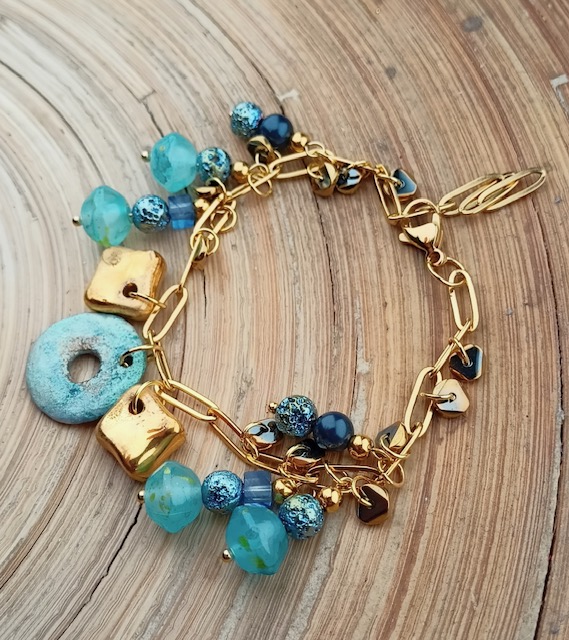 BRACELET BLEU BRELOQUE RYTHME BLEU 3