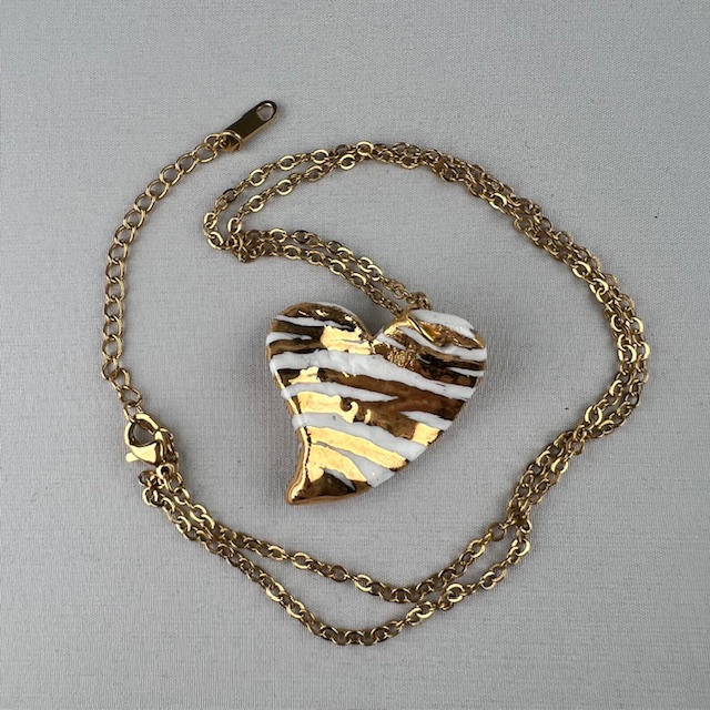 COLLIER OR CEOUR BLANC LELENA 5