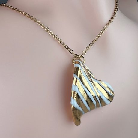 collier cœur  blanc OR LELENA