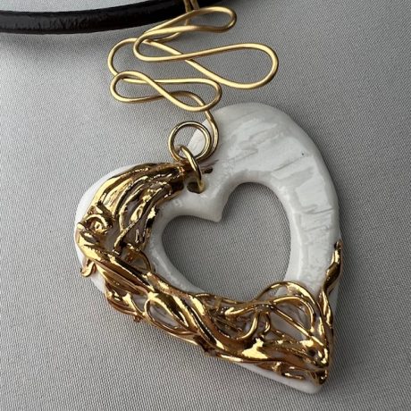 collier OR cœur blanc NATALYA