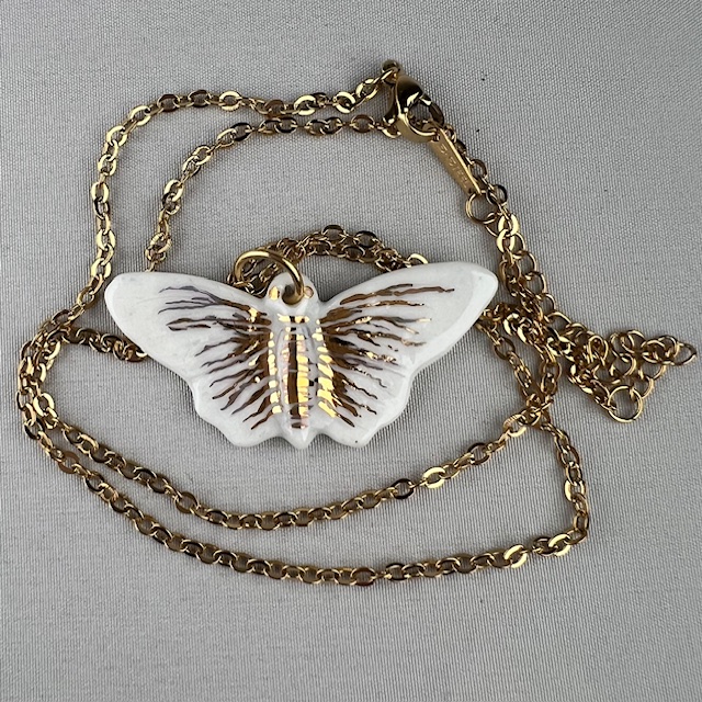 COLLIER OR PAPILLON BLANC VALENTINA 1