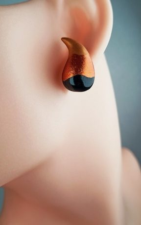 boucle d'oreilles peinture métallisée CALDERA