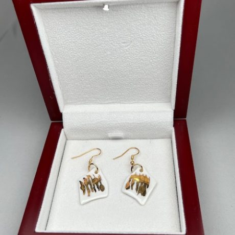 boucles d'oreilles OR KIRA dans son écrin