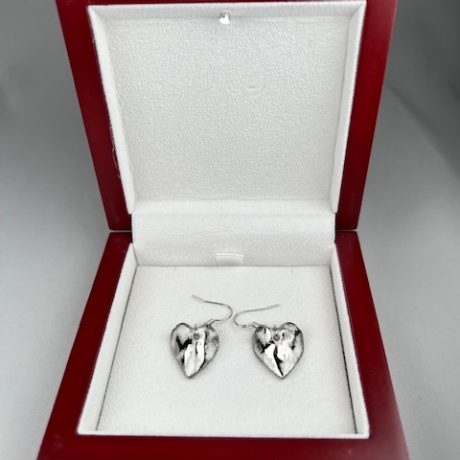 boucle d'oreilles Platine  NIKA dans son écrin