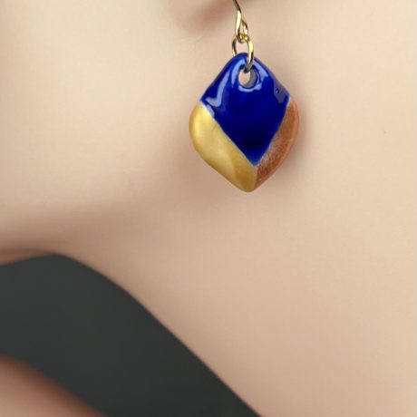 boucle d'oreilles peinture métallisée AZUERA