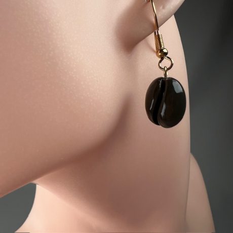 boucle d'oreilles peinture métallisée GRAIN DE CAFE
