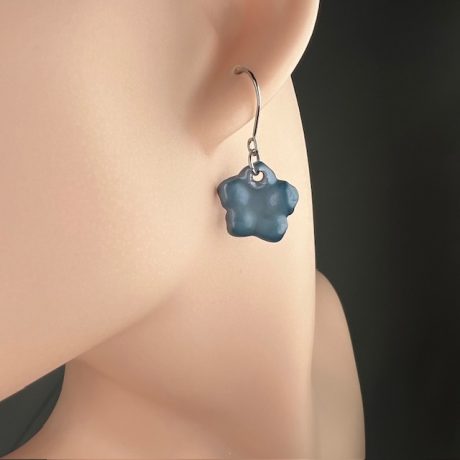 boucles d'oreilles porcelaine peinture métallisée KERIA